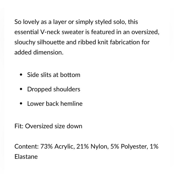 Free People NWT Blue Bell V-Neck Oversized Sweater ~ Gray ~ L - Picture 16 of 16